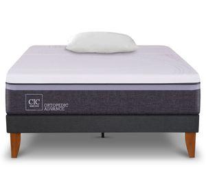 Cama europea Curve Ortopedic Advance 1.5 plazas + almohada Cic