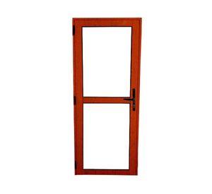 Puerta Interior Vidriada Aluminio 75x200 cm Madera AM-35 Mundo Glass