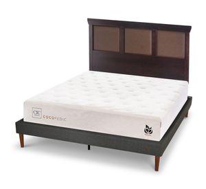 Cama europea 2 plazas Cocopedic + Respaldo Torino chocolate Cic.