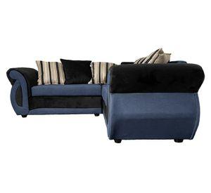Sofá seccional 3 cuerpos Dominga Chenille azul