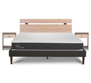 Cama europea curve 2 plazas Ortopedic + Set Olmo Cic