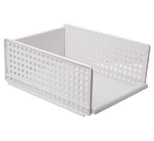 Organizador de ropa apilable 21JXP692 blanco 18x33x42 cm