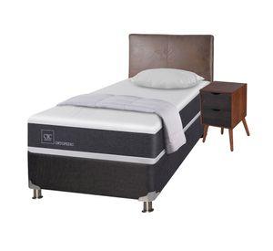 Box spring 1,5 plazas Ortopedic + set Níger/Baker + almohada + plumón Cic