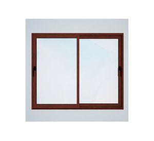 Ventana Aluminio 136x122 cm Termopanel Corredera Madera Mundo Glass