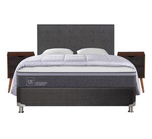 Box spring 2 plazas Ortopedic advance B5 + set Éufrates/ Niger + almohadas + plumón Cic