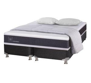 Box spring 2 plazas Ortopedic base dividida B5 + almohadas + plumón Cic
