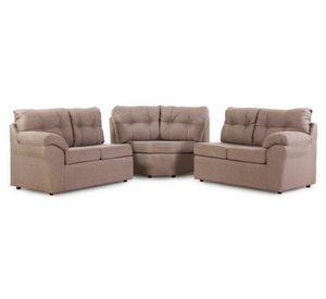 Sofá modular 5 cuerpos Roma tela café