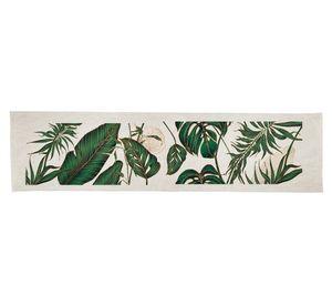Camino de mesa Philodendro crudo linet 150x36 cm