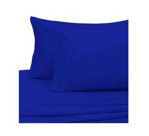 Juego de sábanas 1 plaza 144 Hilos azul