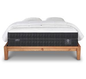 Cama europea Oak King Lux + 2 almohadas viscoelásticas + plumón Cic