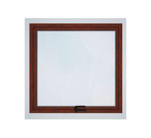 Ventana Aluminio 90x90 cm Termopanel Proyectante Madera Mundo Glass