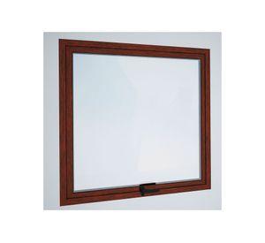 Ventana Aluminio 90x90 cm Termopanel Proyectante Madera Mundo Glass