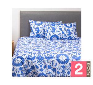 Plumón Mexico reversible diseño azul 2 plazas