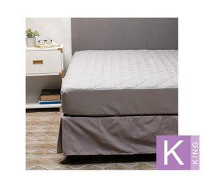 Cubre colchón King + Faldón gris