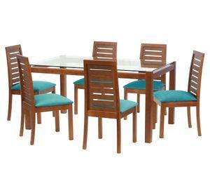 Comedor 6 sillas Barcelona turquesa Latam Home