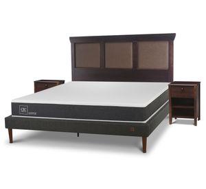 Cama europea 2 plazas Ortopedic + set Torino chocolate Cic
