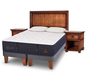 Cama europea king Grand Premium dividida + set Monterrey + almohadas Cic