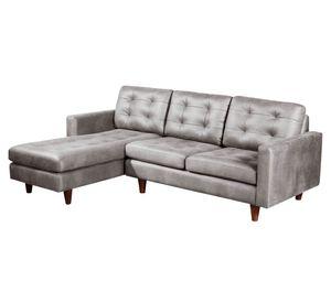 Sofá chaise izquierdo Nápoles gris Latam Home