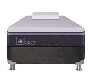 Box spring 1.5 plazas Ortopedic advance B5 + almohada viscoelástica Cic