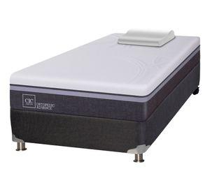Box spring 1.5 plazas Ortopedic advance B5 + almohada viscoelástica Cic