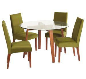 Comedor 4 sillas Valencia verde Latam Home