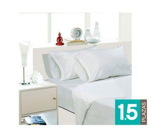 Juego de sábanas 1.5 plazas 144 Hilos blanco