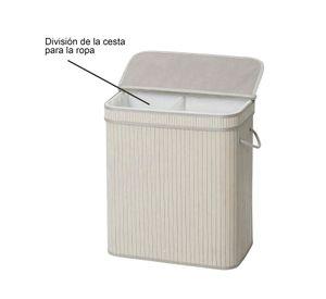 Canasto ropa plegable Y1927c-2 bambu café