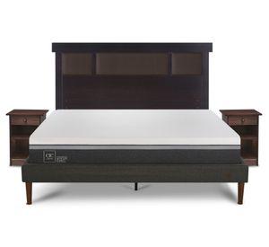Cama europea curve 2 plazas Ortopedic Advance + Set Dublín chocolate Cic