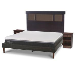 Cama europea curve 2 plazas Ortopedic Advance + Set Dublín chocolate Cic