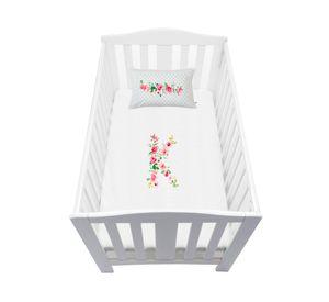 Cubreplumón cuna Vintage K blanco