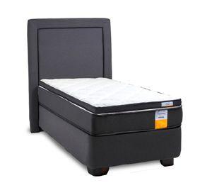 Cama americana funcional 1.5 plazas plus + respaldo + topper