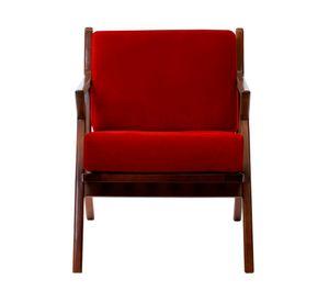 Sitial velvet 1 cuerpo Bremen rojo