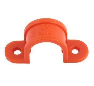 Abrazadera 20 mm Conduit naranjo Tigre