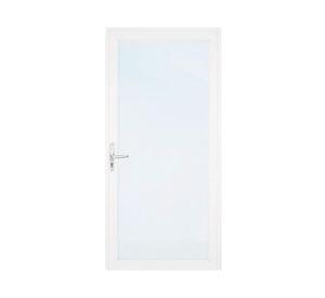 Puerta Interior vidriada 75x200 cm Aluminio termopanel derecha Blanca Mundo Glass