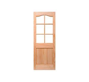 Puerta Pino Radiata Colico 6 vidrios 90x220 cm Moldupanel