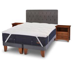 Cama europea King Super Premium + Set Kavery + Bed Topper Cic