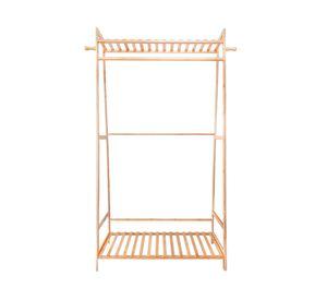 Perchero organizador madera 145x80x40 cm natural