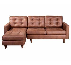 Sofá chaise izquierdo Nápoles tabaco Latam Home