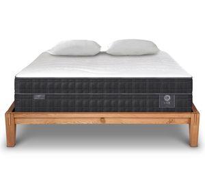Cama europea Oak 2 plazas Lux + 2 almohadas viscoelásticas Cic