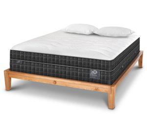 Cama europea Oak 2 plazas Lux + 2 almohadas viscoelásticas Cic