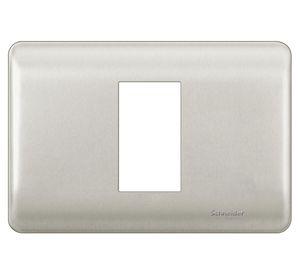 Placa simple iridium champagne 1 mod Schneider