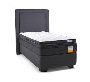 Cama americana 1.5 plazas Eurotop x190 cm + respaldo + Topper Drimkip