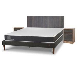 Cama europea curve 2 plazas Ortopedic + Set Espresso Cic
