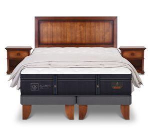 Cama europea Súper King Ortopedic Advance + set Monterrey+plumón Cic