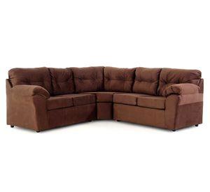 Sofá modular 5 cuerpos Roma felpa chocolate