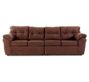 Sofá modular 5 cuerpos Roma felpa chocolate