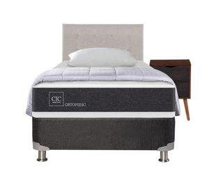 Box spring 1,5 plazas Ortopedic + set Níger/Tigris + almohada + plumón Cic