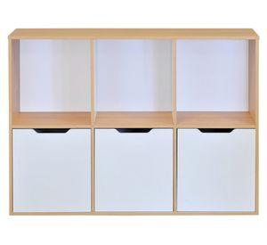 Organizador 6 espacios blanco-carvalo