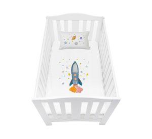 Cubreplumón cuna Espacial blanco
