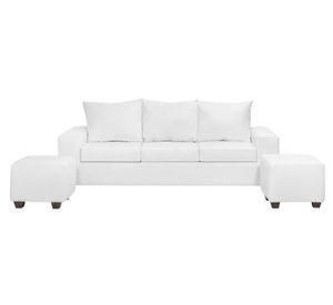 Juego de living 5 cuerpos Kahlo blanco Innovamuebles
